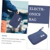 PartyKindom Electronics Organizer Travel Cable Case Digital Accessories Bag with Design for Headphones Chargers and Cords Durable Portable Storage for Travel Navy Blue view 4