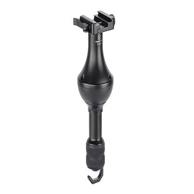 SUNWAYFOTO TA-75LLC 75mm High Rise Leveling Half Ball Adapter + Duo Lever Screw Clamp for Video Bowl Tripod Long Handle + Bubble Level + Sandbag Hook