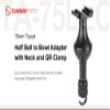 SUNWAYFOTO TA-75LLC 75mm High Rise Leveling Half Ball Adapter + Duo Lever Screw Clamp for Video Bowl Tripod Long Handle + Bubble Level + Sandbag Hook view 2