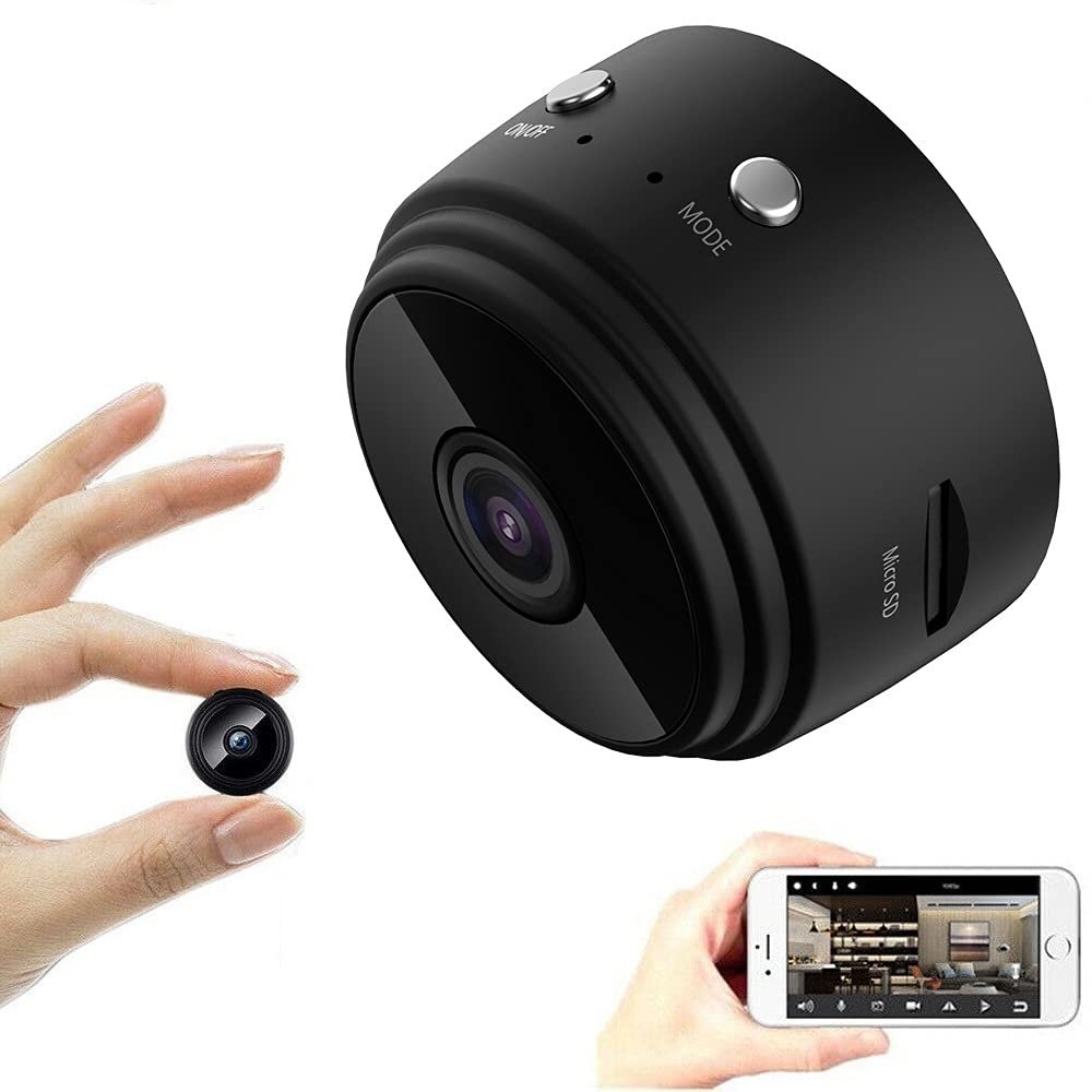 Hxtworld Mini Camera WiFi Wireless Video Camera 1080P HD Small Home Security Surveillance Cameras, Night Vision Motion Detection for Car Indoor A9 Mini Camera