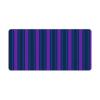 Large Mouse Pads, Blue and Purple Candy Stripes Desk Mat with Stitched Edges Writing Mat for Game or Office - 12" x 24" view 1