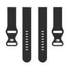 ONE ECHELON Quick Release Watch Band Compatible With Garmin Vivomove 3 44mm Silicone Pin & Tuck Replacement Strap (Black) view 4