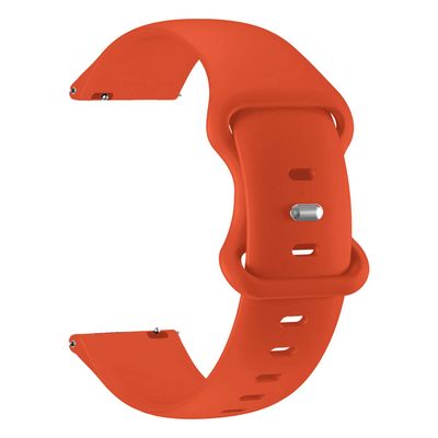 ONE ECHELON Quick Release Watch Band Compatible With Garmin Vivomove Silicone Pin & Tuck Replacement Strap (Orange)