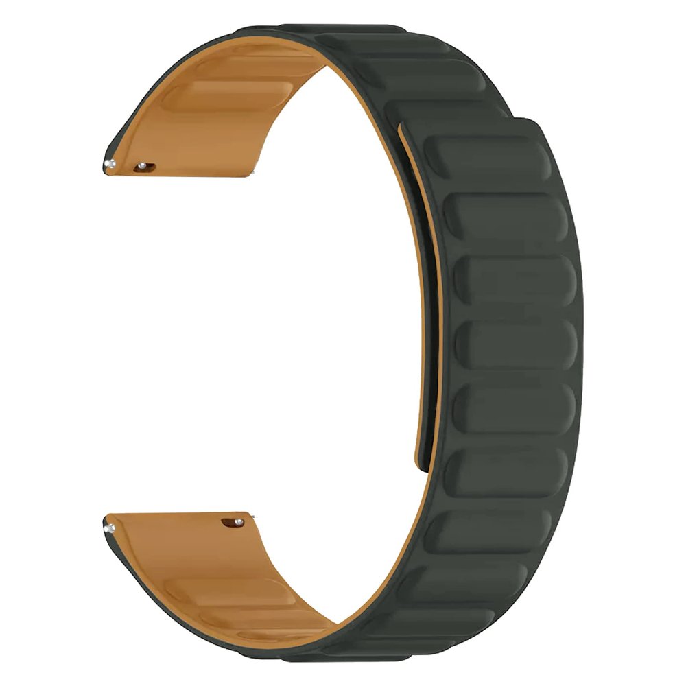 ONE ECHELON Quick Release Watch Band Compatible With Garmin Vivomove Silicone Magnetic Poppy Replacement Strap (Grey)
