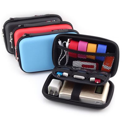 BUTIFULSIC Electronic Accessory Organizer Bag Portable Travel Case for Cables Chargers Memory Cards and More Durable Blue Storage for Gadgets and Essentials