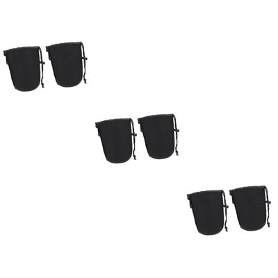 OSALADI 6pcs Neoprene Camera Lens Pouch Bag Shockproof Thermal Insulation Protector for Lenses Compact Design Carabiner for Easy Carrying Fits Lenses up to and Wide
