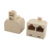 XYWHPGV RJ45 8P8C Keystone 1 Male to 2 Port Female Network Cable Connector Splitter 2pcs Beige(a2c50 e43a0 ec806 74909 0921c 89104 view 1