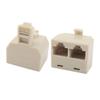 XYWHPGV RJ45 8P8C Keystone 1 Male to 2 Port Female Network Cable Connector Splitter 2pcs Beige(a2c50 e43a0 ec806 74909 0921c 89104 view 2