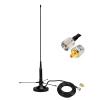 Bingfu Vehicle Mobile Ham Radio Antenna with Ground Planes Dual Band VHF UHF 136-174MHz 400-470MHz Magnetic Base Mount Soft Whip Antenna PL259 Male Connector for Car Marine Amateur Radio view 1