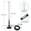 Bingfu Vehicle Mobile Ham Radio Antenna with Ground Planes Dual Band VHF UHF 136-174MHz 400-470MHz Magnetic Base Mount Soft Whip Antenna PL259 Male Connector for Car Marine Amateur Radio view 4