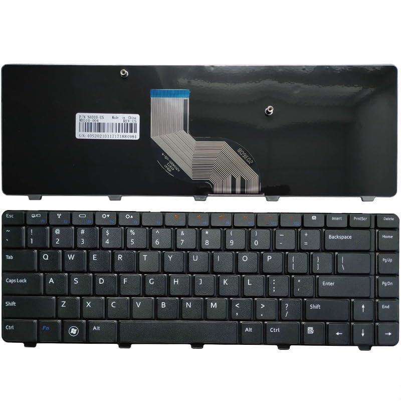 ANROI OEM US Laptop Keyboard Replacement for Dell Inspiron N4010 N4020 M4010R N4030 N5020 N5030 M5030 - English Layout, Black Color Accessories