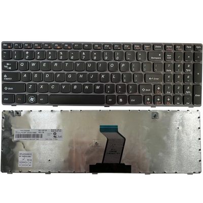 ANROI OEM New US Laptop Keyboard for Lenovo G580 Z580 Z580A G585 Z585 G590 Black/White/Brown Accessories (Color : Brown)