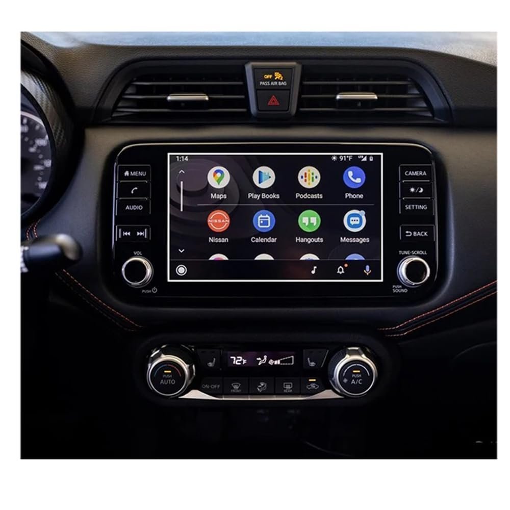 Oulesh Car Navigation Protective Film for Nissan Versa 2023, 1Pcs GPS Navigation Screen Tempered Glass Protective Film