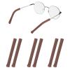 Omnful Glasses Ear Cushion Longer Length with Soft Knitting Cotton, Anti-Slip Elastic Eyeglasses Ear Grips for Glasses, Sunglass Temple Tips Sleeve Retainer - Eye glasses Ear Cushions, 3pairs Brown view 1
