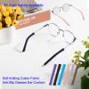 Omnful Glasses Ear Cushion Longer Length with Soft Knitting Cotton, Anti-Slip Elastic Eyeglasses Ear Grips for Glasses, Sunglass Temple Tips Sleeve Retainer - Eye glasses Ear Cushions, 3pairs Brown view 4