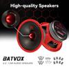 GRTSKY MX80E2 Loudspeaker 8 Inch Midrange 640 Watts 4 Ohms Red Bullet, Premium Quality Audio Door Speakers for Car or Truck Stereo Sound System, Red (2 Speakers) view 2