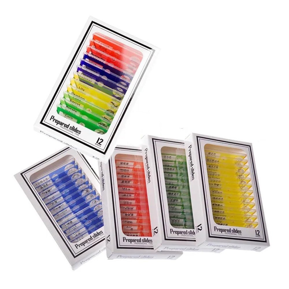 Microscope Accessories Kit 48/60Pcs Prepared Plastic Microscope Slides Biological Microscope Slides (Color : 60pcs)