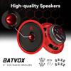 GRTSKY MX80E1 Loudspeaker 8 Inch Midrange 560 Watts 6 Ohms Red Bullet, Premium Quality Audio Door Speakers for Car or Truck Stereo Sound System, Red (2 Speakers) view 2