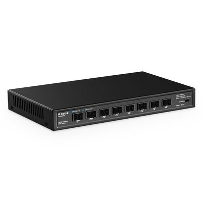 MokerLink 8 Port 10Gbps SFP+ Switch, Support 1G/2.5G/10G SFP Module, 160Gbps Bandwidth, Fanless Unmanaged Plug and Play Ethernet Switch