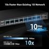 MokerLink 8 Port 10Gbps SFP+ Switch, Support 1G/2.5G/10G SFP Module, 160Gbps Bandwidth, Fanless Unmanaged Plug and Play Ethernet Switch view 3