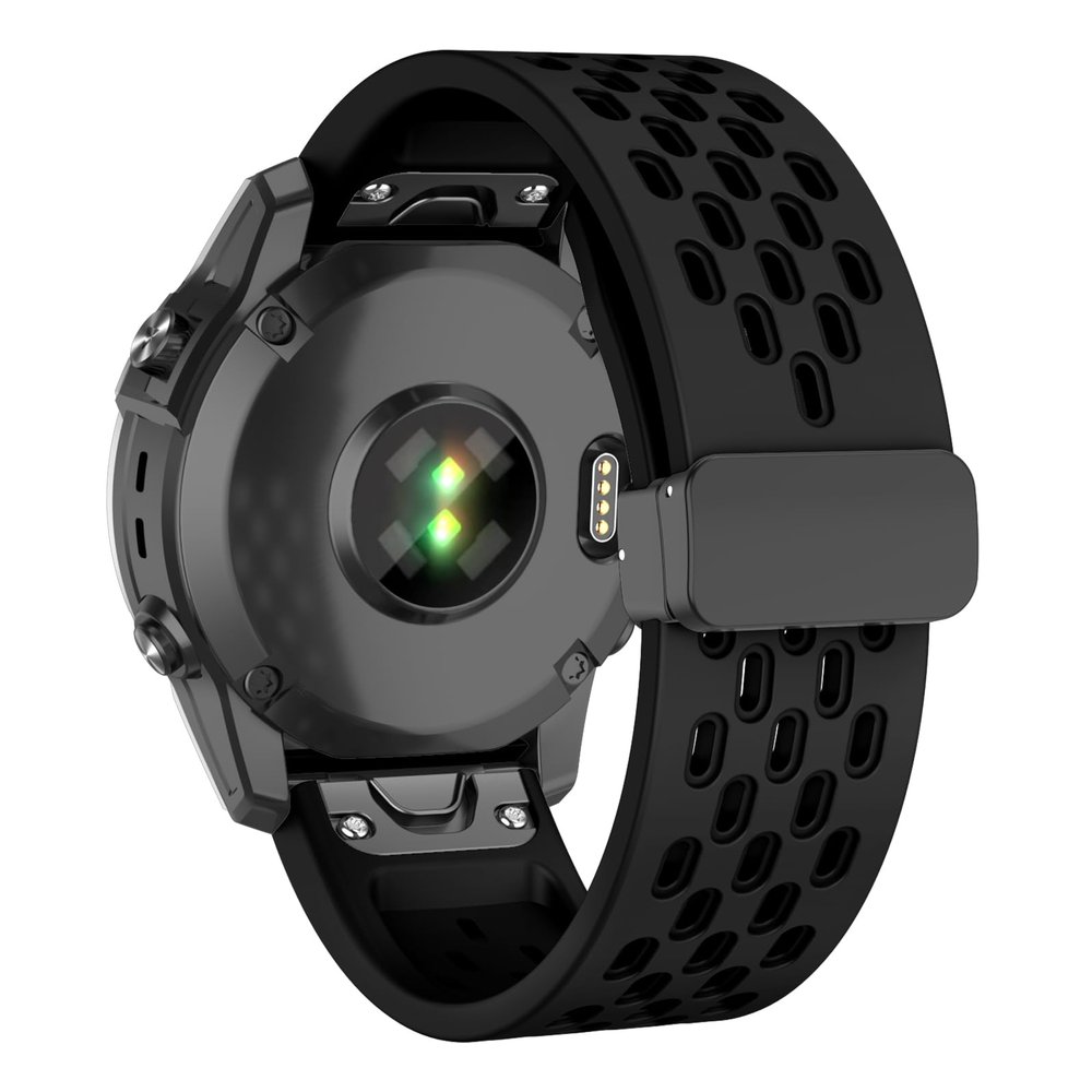 ISABAKE 26mm Silicone Strap for Fenix 6X Pro/Fenix 7X, Magnetic QuickFit Band for Garmin Fenix 5X Plus, Fenix 3 HR, Quaitx 3 Smartwatch