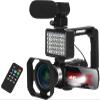 GREUIGNREINGRUG Digital Video Camera Vlogging Live Streaming 4K Camcorder 56MP 3.0Inch IPS Touch Screen WiFi IR Night Vision 18X Digital Zoom with 64G SD Card view 1