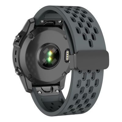 ISABAKE 26mm Silicone Strap for Fenix 6X Pro/Fenix 7X, Magnetic QuickFit Band for Garmin Fenix 5X Plus, Fenix 3 HR, Quaitx 3 Smartwatch