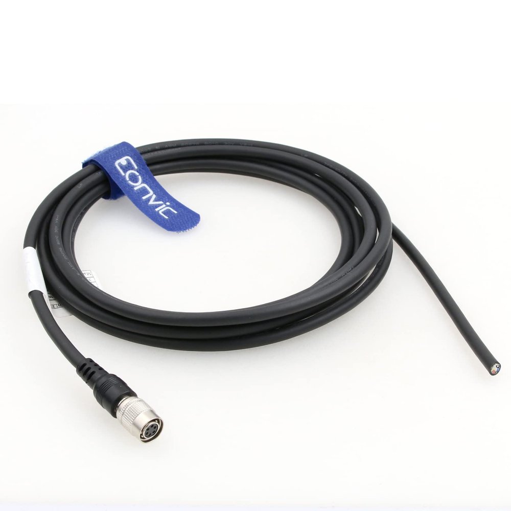 Eonvic Hirose 6 Pin Female to Open End High Flex Twisted Power I/O Cable for Basler Sony AVT GIGE CCD Industrial Cameras