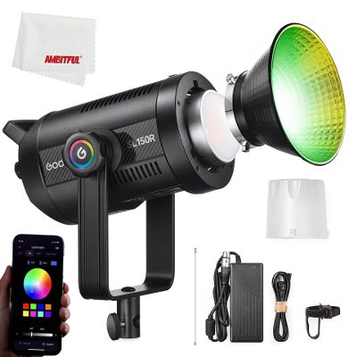 Godox RGB LED Video Light SL150R,150W Full Color LED Light CRI 95 TLCI 96 Low Noise Heat Dissipation 14 Fx Effects Multiple,for Newborn Photography,Portrait,Interview Lighting,Video Filming.