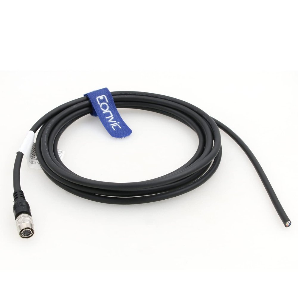 Eonvic Hirose 6 Pin Female to Open End High Flex Twisted Power I/O Cable for Basler Sony AVT GIGE CCD Industrial Cameras
