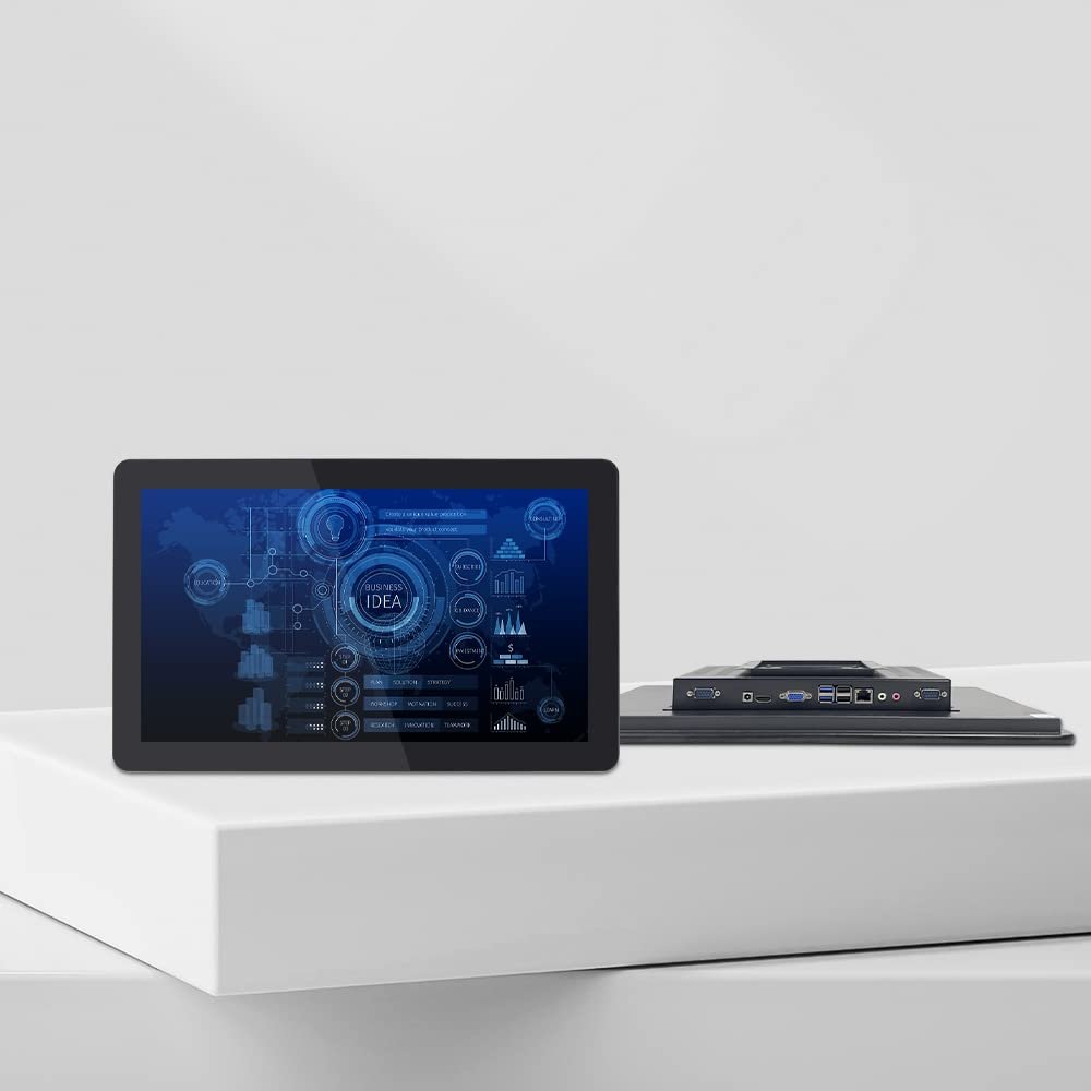 SunKol 18.5" Embedded Industrial Touch Panel PC,16:9 Capacitive Touch Screen All-in-one, 3xUSB2.0, 1xUSB3.0, HDMI, VGA, 2xRS232, LAN (J1800, 8G-DDR3 RAM 512G SSD)
