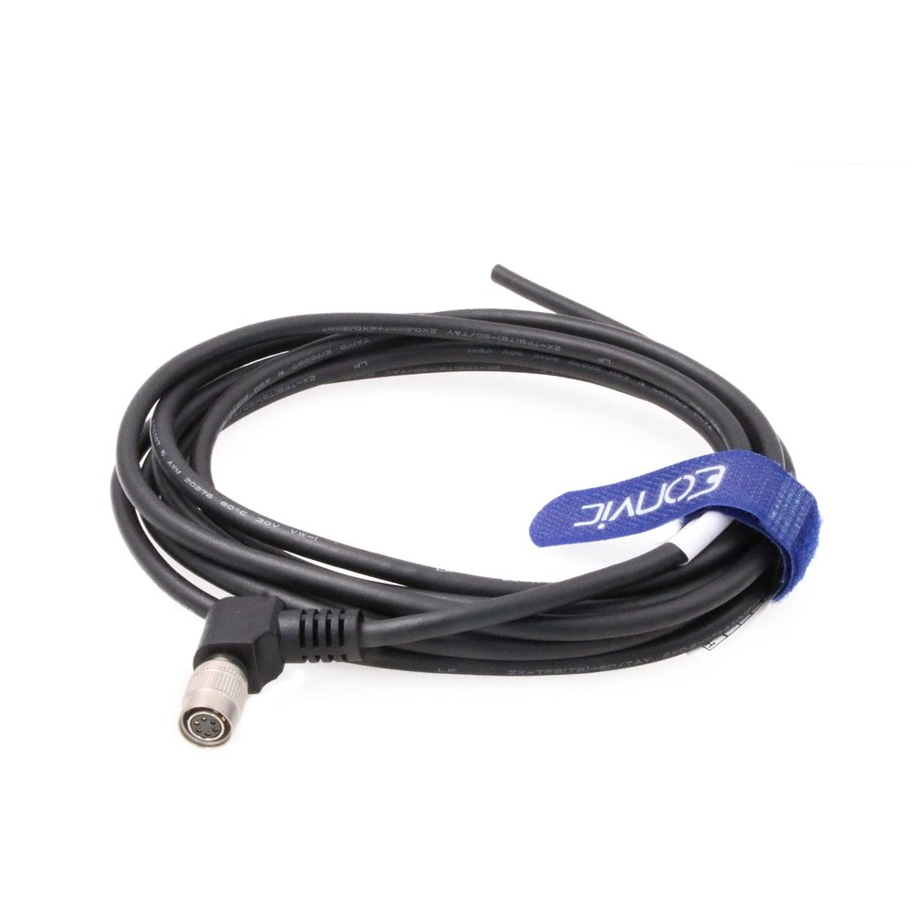 Eonvic Power I/O Cable HR10A-7P-6S Right Angle Hirose 6 Pin Female to Flying Shielded Trigger Cable for Basler Sony CCD XC-75 Industrial Camera