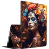Case for iPad Mini 5 Generation 2019/ Mini 4, Mini 1 2 3, Multi-Angle Smart Stand Cover Auto Sleep/Wake for iPad Mini 5/4/3/2/1, Flower Girl Skull view 1
