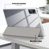 Gylint Case for Xiaomi Redmi Pad SE 11'' 2023, Hybrid Slim Case Cover [Built-in Pencil Holder] Shockproof Cover with Clear Transparent Back Shell for Xiaomi Redmi Pad SE Gray view 4