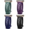 Dirrelo 4 pack Lace Silicone Band Compatible for Fitbit Sense Bands/Fitbit Versa 3 Bands/Fitbit Versa 4 Bands/Fitbit Sense 2 Bands Women,Soft Thin Hollow-out Sport Watch Strap Replacement Wristband view 1