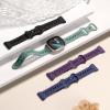 Dirrelo 4 pack Lace Silicone Band Compatible for Fitbit Sense Bands/Fitbit Versa 3 Bands/Fitbit Versa 4 Bands/Fitbit Sense 2 Bands Women,Soft Thin Hollow-out Sport Watch Strap Replacement Wristband view 3