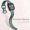 Dirrelo 4 pack Lace Silicone Band Compatible for Fitbit Sense Bands/Fitbit Versa 3 Bands/Fitbit Versa 4 Bands/Fitbit Sense 2 Bands Women,Soft Thin Hollow-out Sport Watch Strap Replacement Wristband view 4