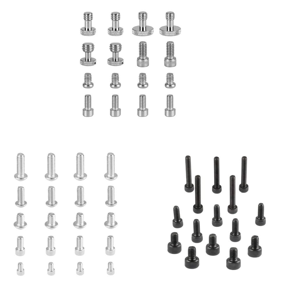 CAMVATE 1/4"-20 & 3/8"-16 & M5 Thread Screw + 1/4"-20 Stainless Steel Screw + M4 Threaded Screw