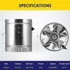 iPower 6 Inch Inline Booster Duct Fan with Speed Controller, 240 CFM HVAC Exhaust Ventilation Blower, Low Noise for Grow Tent, Attics, Basements, Bathrooms and Kitchens view 2