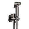 FINLIX Toilet Handheld Bidet Sprayer Handheld Toilet Bidet Sprayer Set Kit Cloth Diaper Sprayer Kit Brass Cold Water with Hose Grey Toilet Spray Gun Set view 1