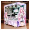 Computer Cases,Mid-Tower PC Gaming Case M-ATX/ITX - Front I/O USB 3.0 /Type-C Port - 270  Panoramic View Tempered Glass Panel - Water-Cooling Ready view 1