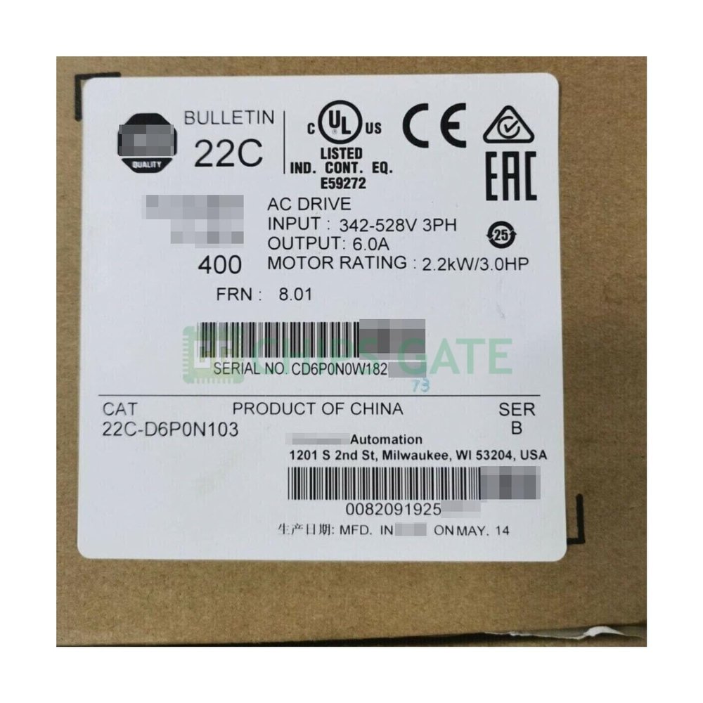 New Sealed in Box 22CD6P0N103 2.2kW 3HP 22C-D6P0N103 for Ship