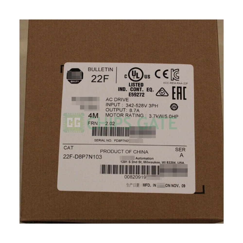 22F-D8P7N103 New 4M 3.7KW 5HP AC Drive 22FD8P7N103 Sealed in Box