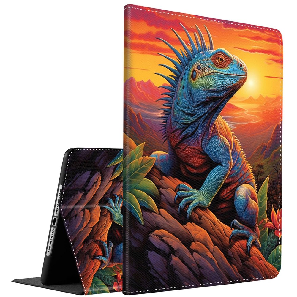 Case for New iPad 10th Generation Case 2022 10.9 Inch, Multi-Angle Smart Stand Cover Auto Sleep/Wake for iPad 10th Gen 10.9 inch 2022, Lguana Lizard Big Reptile Wild Animal