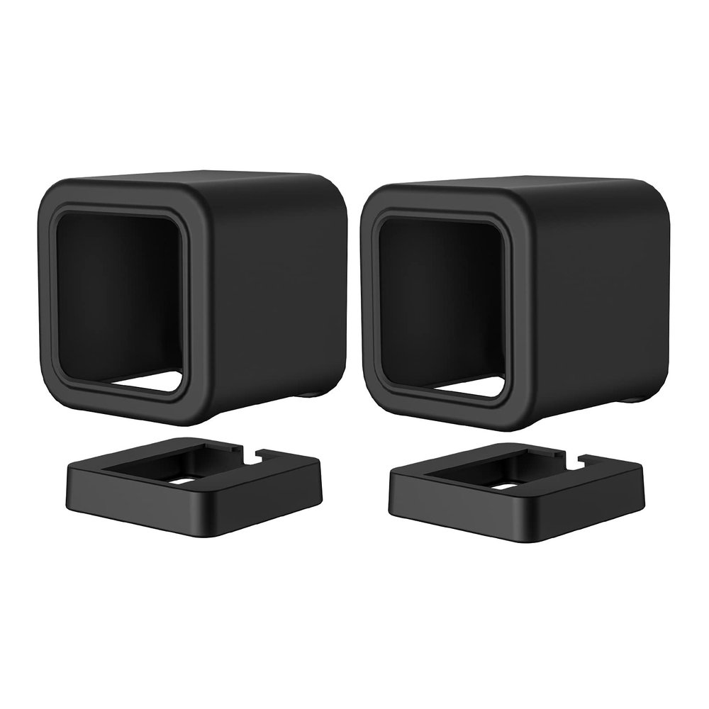 SIMBAE silicone case Compatible with Wyze Cam V3 Mount, Silicone Cover Protective Case Wall Mount Bracket with Wall Mount Base HolderCompatible with Wyze Cam V3, Protect from Dust/Drop, Black (2 Pack)
