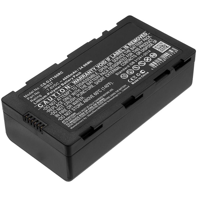 ALLC Replacement Battery for DJI CrystalSky 7.85 Monitor/CrystalSky Ultra 7.85 Monitor/FPV Remote Controller/MG-1A/MG-1P/MG-1S/T16,PN:WB37,4600mAh