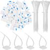 30 Pack 2 inch Zip Tie Adhesive Mounts Self Adhesive Cable Tie Base Holders with Multi-Purpose Tie wire clips with screw hole,Anchor stick on wire holder with 8 inch zip tiesWhite view 1
