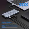 Tymyp 12 in 1 USB C Hub, USB C Docking Station, Triple Display via VGA, 2 * HDMI, Mac Pro/Air USB C Adapter(USB A 3.0,1G Ethernet,Power Delivery 100W,3.5mm Microphone,SD/TF Reader) for Laptops view 2