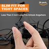 30 Pack 2 inch Zip Tie Adhesive Mounts Self Adhesive Cable Tie Base Holders with Multi-Purpose Tie wire clips with screw hole,Anchor stick on wire holder with 8 inch zip ties Black&White view 3