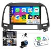 2G+64G Android 13 Car Stereo for Hyundai Santa Fe Radio 2006-2012 Wireless CarPlay Android Auto GPS Navigation 9 HD Touchscreen Bluetooth SWC FM/WiFi/Mirror Link+Backup Camera view 1